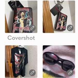 Terrifier🩸SET=tee 2XL+Art the clown wallet Loungefly+Oakley case w strap🕶️😎